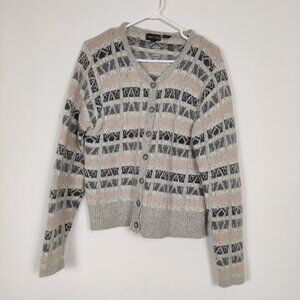 Jeanne Pierre Women's Button Down Cardigan Sweater Size Small Lambswool